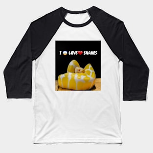 I Love Snakes Baseball T-Shirt